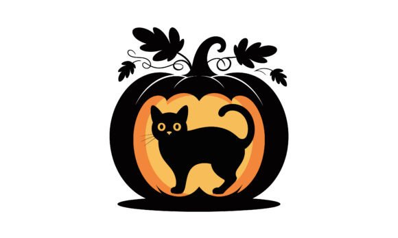 Black Cat and Pumpkin Halloween Design Review