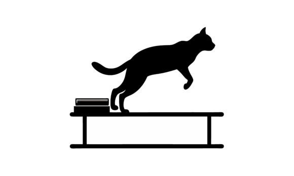 Black Cat Leaping over a Table Embroidery Review