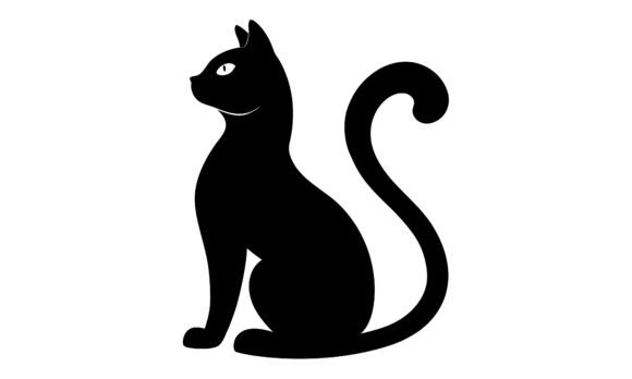 Black Cat Sitting Silhouette Review
