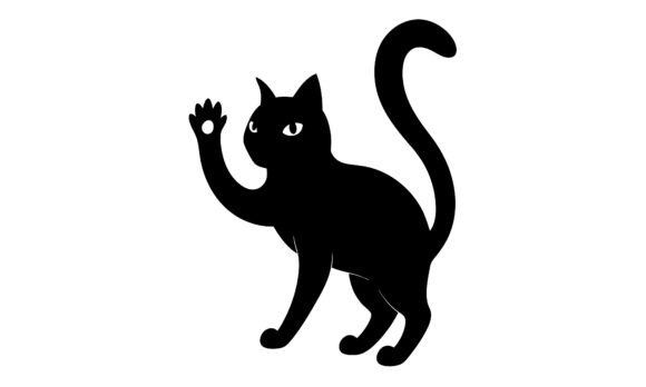 Black Cat Vector Greeting Vector Review
