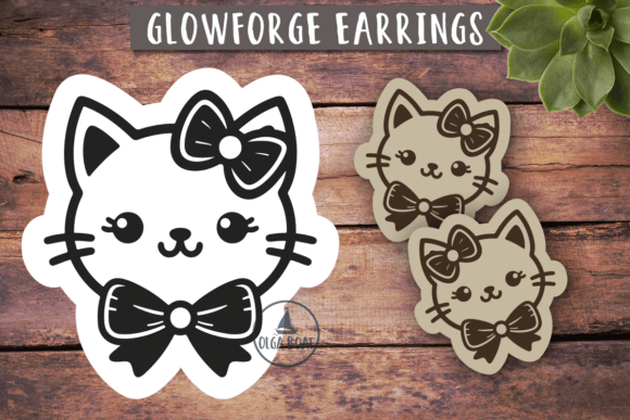 Cat Girl with Bow Earrings Laser Cut Review