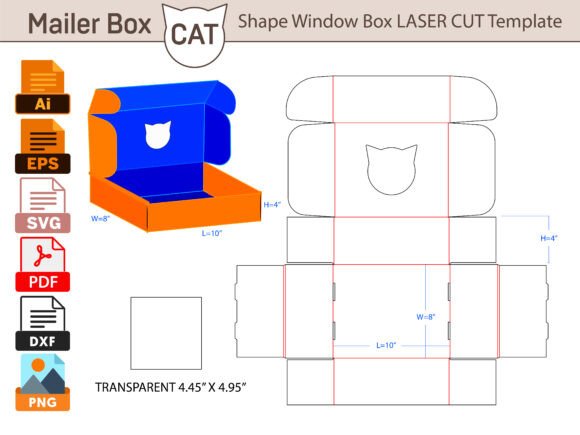 Cat Shape Mailer LASER CUT Window Box Review