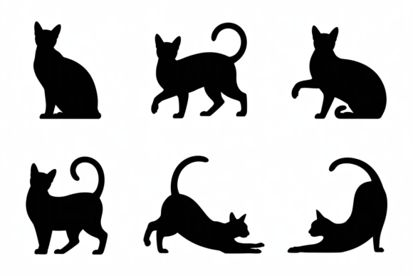 Cat Silhouettes in Various Poses: A Designer's Real-World Review
