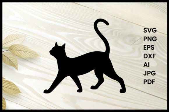 Cat Stretching Silhouette Vector Review