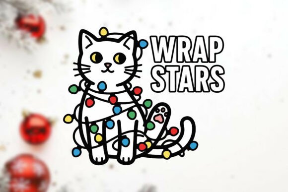 Cat Tangled in Colorful Christmas Lights Review
