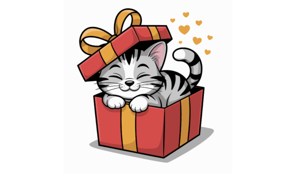 Happy Cat in a Gift Box Embroidery Review