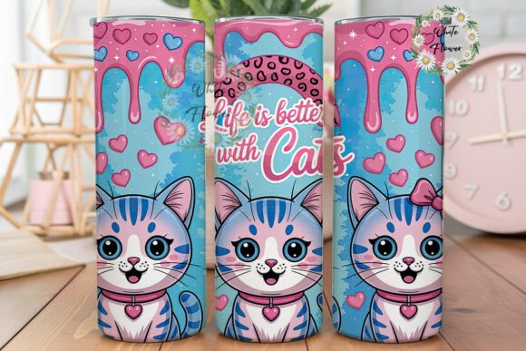 Kawaii Cat Glitter Tumbler Wrap Review