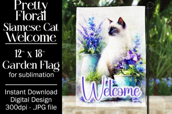 Siamese Cat Garden Flag Sublimation, F2 Review