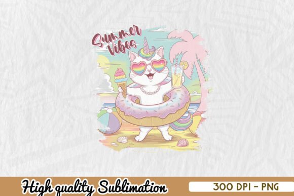 Summer Vibes Chill Cat Sublimation PNG Review
