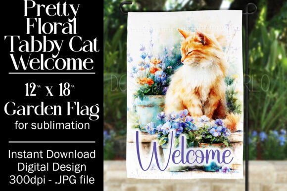 Tabby Cat Garden Flag Sublimation, F1 Review