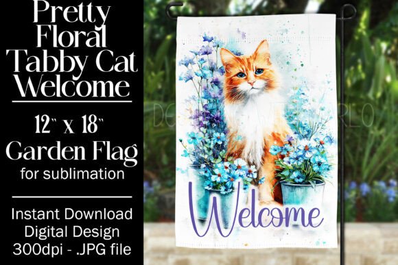 Tabby Cat Garden Flag Sublimation, F2 Review