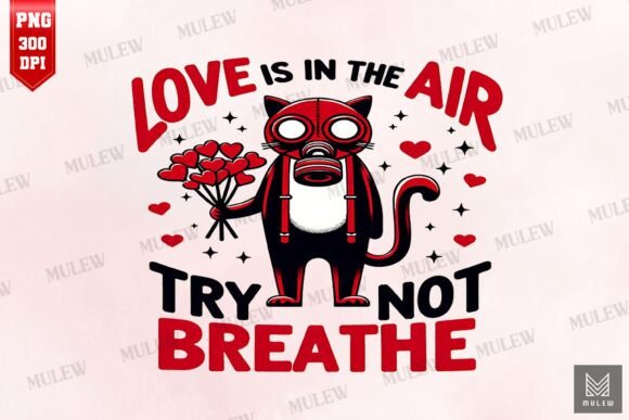 Valentine Cat Love is in the Air PNG Review