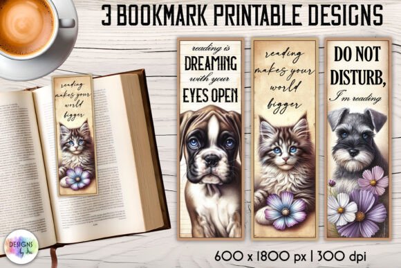 Vintage Bookmark with Kitten and Puppy Review