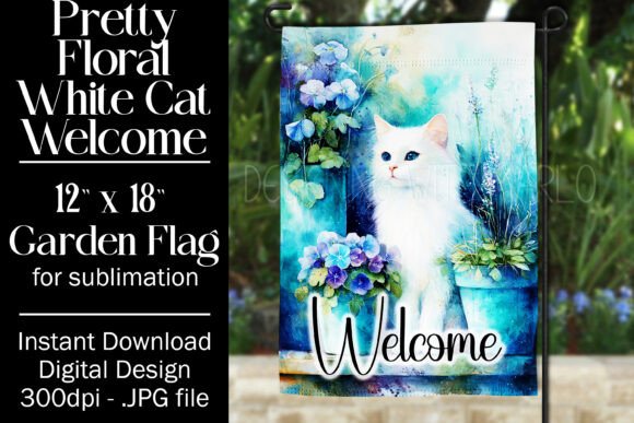 White Cat Garden Flag Sublimation, F2 Review