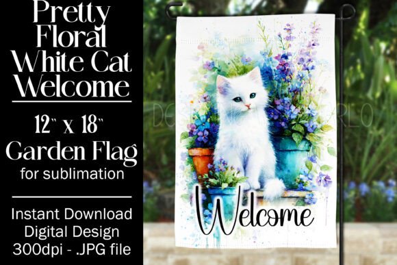 White Cat Garden Flag Sublimation, F3 Review