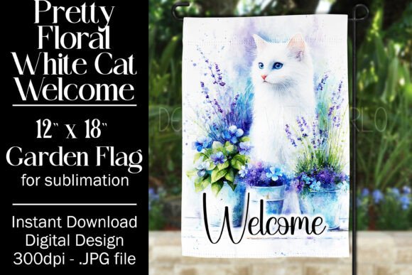 White Cat Garden Flag Sublimation, F4 Review