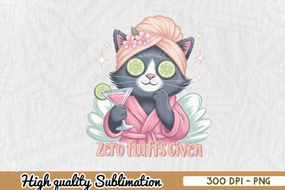 Zero Fluffs Given Cat Sublimation PNG Review
